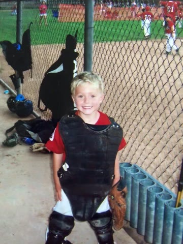 Blake as a young catcher